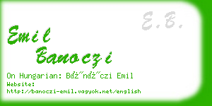 emil banoczi business card